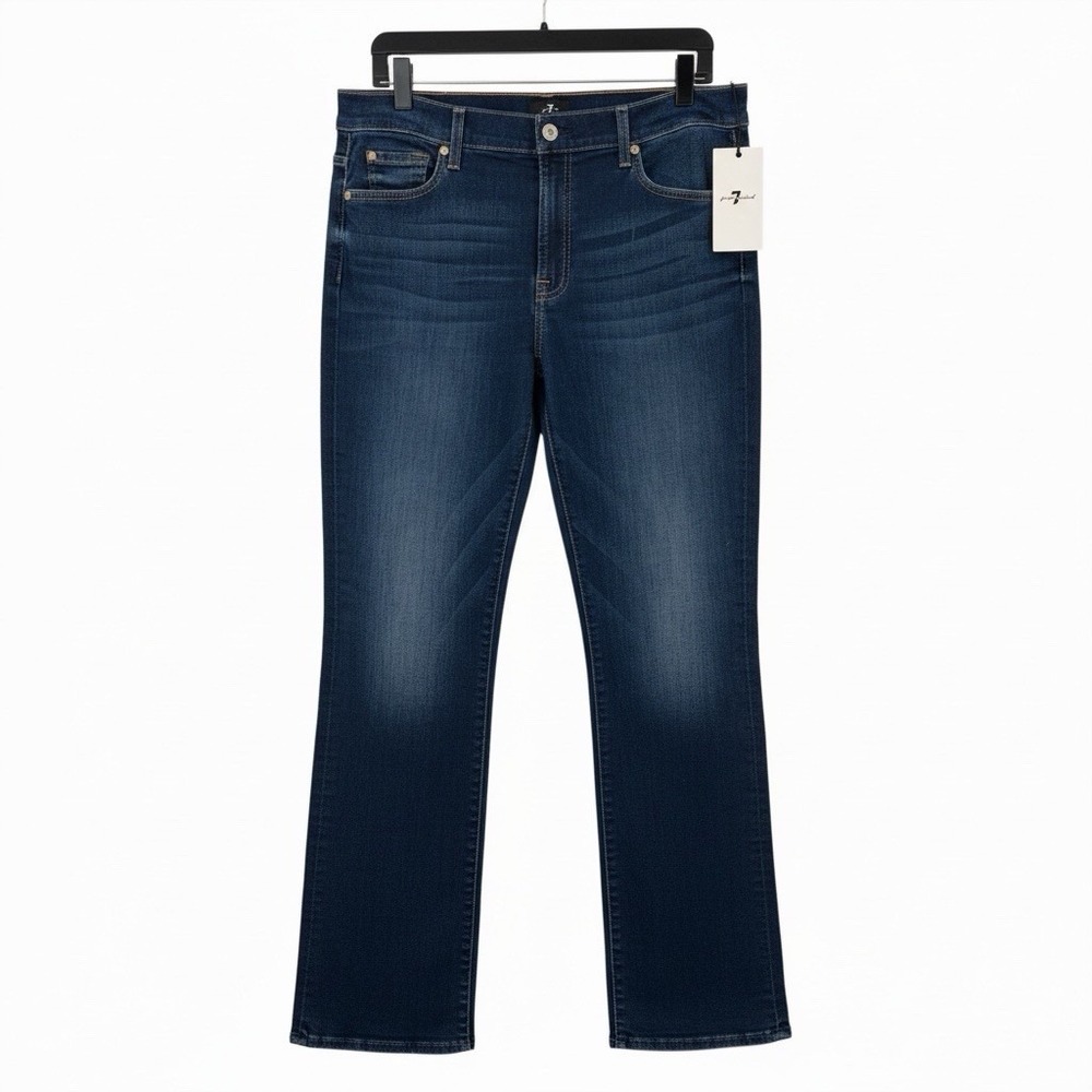 7 For All Mankind Women's Mid Rise Jeans Size 33 Original Bootcut Dark Wash